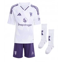 Manchester United Joshua Zirkzee #11 Udebane Trøje Børn 2025-26 Kortærmet (+ Korte bukser)